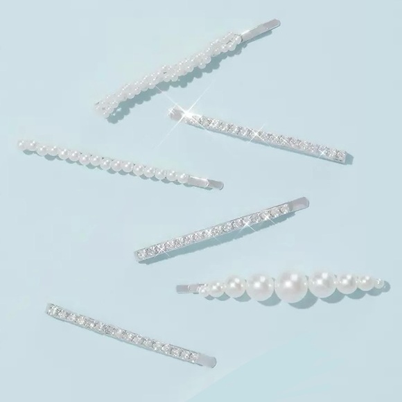 David's Bridal Pearl Hair Clips NEW Bobby Pins - 2 packs - 12 total - Picture 3 of 7